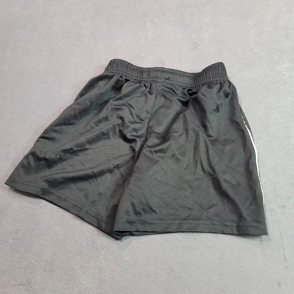 Score Soccer Shorts Kids Youth Small Black White Stripe Athletic Active 11392